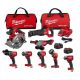 Milwaukee M18 FUEL 18V Lithium-Ion Brushless Cordless Combo Kit with (2) 1/2 in. Impact Wrenches w/Friction Ring (9-Tool) 3697-27-2967-20-2962-20