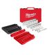 Milwaukee 1/4 in. and 3/8 in. Drive Ratchet/Socket Trays w/1/4 in. Drive SAE/Metric Ratchet/Socket Mechanics Tool Set (53-Piece) 48-22-9486T-48-22-9004