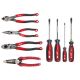 Milwaukee Electricians 9 in. Lineman Comfort Grip Cutting Plier with Crimper and Bolt Cutter with Screwdriver Tool Set (8-Piece) MT558-MT555-MT550C-MT200-4-48-22-3079
