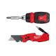 Milwaukee 8-in-1 Ratcheting Compact Multi-Bit Screwdriver with FASTBACK 6-in-1 Folding Utility Knife (2-Piece) 48-22-2913-48-22-1505
