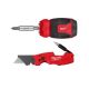 Milwaukee 8-in-1 Compact Multi-Bit Screwdriver with Fastback 6-in-1 Folding Utility Knives with General Purpose Blade (2-Piece) 48-22-2910-48-22-1505