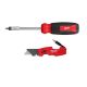 Milwaukee 27-in-1 Multi-Bit Screwdriver with Fastback 6-in-1 Folding Utility Knives with General Purpose Blade (2-Piece) 48-22-2901-48-22-1505