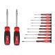 Milwaukee 14-in-1 Torx Multi-Bit Screwdriver with 14-in-1 Hex Multi-Bit Screwdriver and Precision Screwdriver Set (12-Piece) 48-22-2907-48-22-2908-48-22-2612