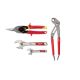 Milwaukee 6 in. and 10 in. Adjustable Wrenches, 10 in. V-Jaw Pliers, and 10 in. Straight-Cut Aviation Snips 48-22-7400-48-22-6210-48-22-4530