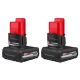 Milwaukee M12 12V Lithium-Ion XC High Output 5 Ah Battery (2-Pack) 48-11-2450S