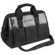 OLYMPIA 15 in. Black Water-Resistant Tool Bag with Dual Zipper, Adjustable Shoulder Strap 91-011