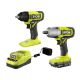 RYOBI ONE+ 18V Cordless 2-Tool Combo Kit with 1/2 in. Impact Wrench, 3/8 in. Impact Wrench, 2.0 Ah Battery, and Charger PCL1217K1