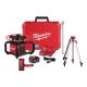 Milwaukee M18 2000 ft. Red Exterior Rotary Laser Level Kit with Receiver, Receiver Clamp, Tripod, and Grade Rod 3701-21T