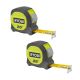 RYOBI 25 Ft. Compact Tape Measure 2-Pack RHTM25-2