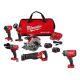 Milwaukee M18 FUEL 18V Lithium-Ion Brushless Cordless Combo Kit (5-Tool) with 1/2 in. Impact Wrench w/Friction Ring 3697-25-2967-20