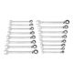 GEARWRENCH Metric 12-Point 90-Tooth Reversible Ratcheting Wrench Set with Rack (16-Piece) 86629