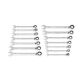 GEARWRENCH SAE 12-Point 90-Tooth Reversible Ratcheting Wrench Set with Rack (14-Piece) 86660