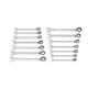 GEARWRENCH SAE 12-Point 90-Tooth Reversible Ratcheting Wrench Set with Tool Roll (14-Piece) 86661