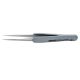 KNIPEX 3.5 in. Premium Stainless Steel Precision Tweezers-Needle-Point Tips-ESD Rubber Handles 92 21 12 ESD