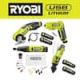 RYOBI USB Lithium 4Tool Combo Kit w/Screwdriver, Glue Pen, Rotary Tool, Power Cutter, Batteries, Charger &(2) 2.0 Ah Batteries FVK102K2-FVB202