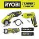 RYOBI USB Lithium 3-Tool Combo Kit with Flashlight, Screwdriver, Power Cutter, (2) 2 Ah Batteries, and Charging Cord FVK101K2