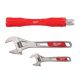 Milwaukee 6 in. and 10 in. Adjustable Wrench Set and Faucet Swap Out Wrench 48-22-7400-48-22-7100