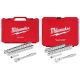 Milwaukee 3/8 in. and 1/4 in. Drive SAE/Metric Ratchet/Socket Mechanics Tool Set (54-Piece) 48-22-9088-48-22-9044