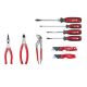 Milwaukee Screwdriver Set with Cushion Grip with FASTBACK Utility Knife and Compact Utility Knife and Pliers Kit (8-Piece) MT200-4-48-22-1503-48-22-6331