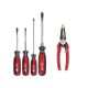 Milwaukee Screwdriver Set with Cushion Grip with 7.75 in. Combination Electricians 6-in-1 Wire Strippers Pliers (5-Piece) MT200-4-48-22-3079