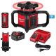 Milwaukee M18 2000 ft. Red Exterior Rotary Laser Level Kit with Receiver with Rotary Laser Wall Mount 3701-21-48-35-3702