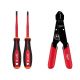 Milwaukee 1000-Volt Insulated Slim Tip Screwdriver Set with 12-24 AWG Adjustable Compact Wire Stripper and Cutter (3-Piece) 48-22-2207-48-22-3040