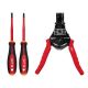 Milwaukee 1000-Volt Insulated Slim Tip Screwdriver Set with Automatic Wire Stripper and Cutter (3-Piece) 48-22-2207-48-22-3083