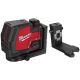 Milwaukee 100 ft. USB Green Rechargeable Cross Line Laser Level with Charger with 360° Quick Connect Laser Mount 3521-21-48-35-1311