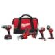 Milwaukee M18 18V Lithium-Ion Cordless Combo Kit (4-Tool) w/(2) 3.0Ah Batteries, (1) Charger, (1) Tool Bag, Blade Set (11-Pc) 2695-24-48-00-1788T