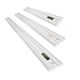 POWERTEC 24 in. 38 in. 50 in. Anodized Aluminum Straight Edges Ruler, Metal Straight Edge Machined Flat (3-Pack) 71720N