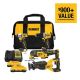 DEWALT 20-Volt Maximum Lithium-Ion Cordless 4-Tool Combo Kit with (2) 4 Ah Batteries and Charger DCK411Q2