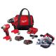 Milwaukee M18 18-Volt Lithium Ion Brushless Cordless Compact Drill/Impact Combo Kit with 6-1/2 in. Circular Saw 3692-22CT-2630-20