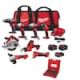 Milwaukee M18 18V Lithium-Ion Cordless Combo Kit (8-Tool) with (3) Batteries, Charger and (2) Tool Bags and Impact Socket Set 2696-28-49-66-7015