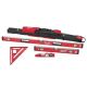 Milwaukee 10 in./24 in./48 in. REDSTICK Box Beam and Torpedo Level Set with 7 in. Rafter Square MLBXC48-MLSQ070