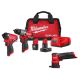 Milwaukee M12 FUEL 12V Lithium-Ion Brushless Cordless Hammer Drill and Impact Driver Combo Kit w/Cordless Orbital Detail Sander 3497-22-2531-20