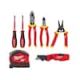 Milwaukee 1000V Insulated Hand Tool Set with Compact Autolock 25 ft. Tape Measure and FASTBACK 6-in-1 Folding Knife (7-Piece) 48-22-2215-48-22-6825-48-22-1505