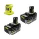 RYOBI ONE+ 18V Cordless Portable Power Source with 6.0 Ah HIGH PERFORMANCE Battery (2-Pack) P743-PBP2007