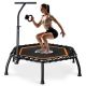 Quictent 45 in. x 25 in. Trampoline for Adults w/Adjustable bar,Fitness Workout Exercise Trampolines w/Handle Silent Bungee Cords HDMS311751