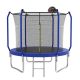 Tunearary Basketball Hoop Equipped 10 ft. ASTM Approved Reinforced Type Safe Recreational Outdoor Trampoline Kit with Enclosure TrampolineLT02