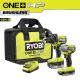 RYOBI ONE+ HP 18V Brushless Cordless 2-Tool Combo Kit with 4.0 Ah Battery, 2.0 Ah Battery, Charger, and Bag PBLCK122K2