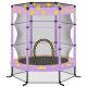 Miscool Ami 4.5 ft Purple Toddlers Trampoline with Safety Enclosure Net, Indoor & Outdoor Mini Trampoline for Kids TPYCH10YAAC