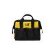 CAT Tool Storage 12 in., 4 Pockets, Black and yellow, 600-D Polyester, Tool Bag, Large Open Main Compartment, Webbing Handle 84288