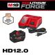 Milwaukee M18 18-Volt Lithium-Ion REDLITHIUM FORGE Starter Kit with 12.0Ah Battery and Rapid Charger 48-59-1300