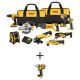 DEWALT 20V MAX Cordless 9 Tool Combo Kit and 20V MAX XR Cordless 1/2 in. Impact Wrench with (2) 20V 2.0Ah Batteries and Charger DCK940D2WCF891B