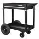 Husky 36 in. 1-Drawer 2-Tray Black All-Terrain Rolling Utility Cart HOUTDOORCART