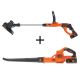BLACK+DECKER 40V MAX Cordless Battery Power String Timmer Kit and 125 MPH 90 CFM Handheld Leaf Blower w/(2) 1.5Ah Battery & Chargers LST140CWLSW40C