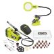 RYOBI ONE+ 18V Cordless 2-Tool Combo Kit w/ ONE+ HP Brushless Rotary Tool, Cordless Magnifying Clamp Light, Battery & Charger PBLRT01K1-PCL664B