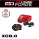Milwaukee M18 18-Volt Lithium-Ion REDLITHIUM FORGE Starter Kit with 8.0Ah Battery and Rapid Charger 48-59-1881