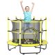Sudzendf 55 in. Kids Toddler Trampoline with Safety Enclosure and Ball Pit for Indoor or Outdoor Use, Yellow KIKIO204489