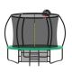 Clihome 10ft Outdoor Trampoline Sports Fitness Recreational Trampolines with Basketball Hoop, Enclosure Net and Ladder in Green CL-MT-48156